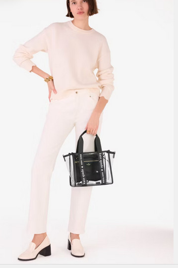 Kate Spade Kip Clear See Through Small Tote Crossbody Stadium Concert Handbag