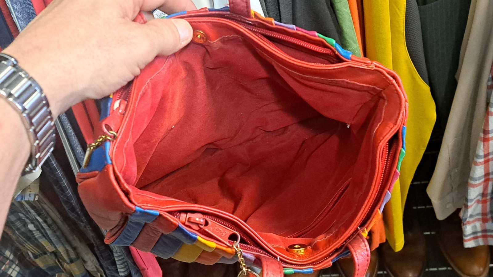BRIO – Vintage 80’s Multi Color Leather Handbag