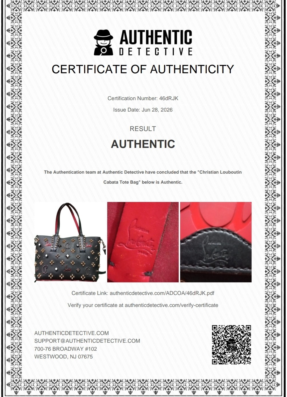 Authentic Christian Louboutin Cabata Mini Tote Bag for Women