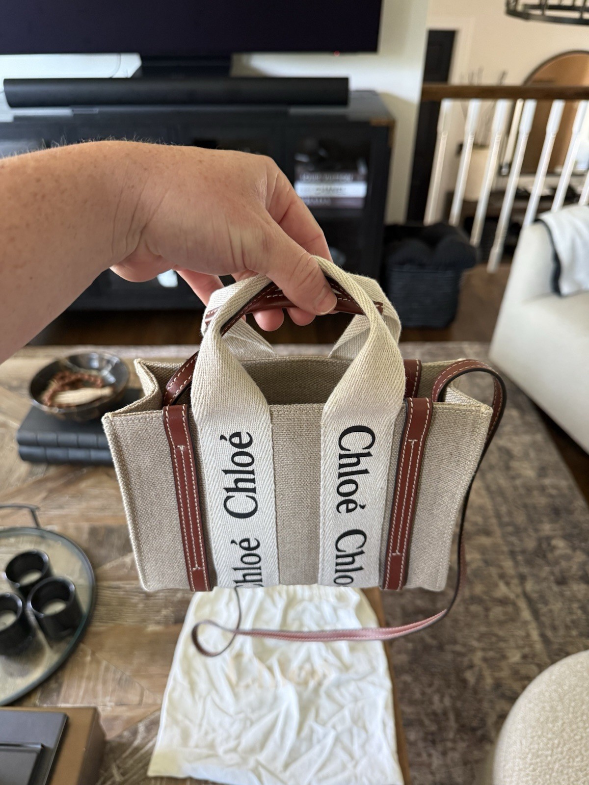 Authentic Chloe Woody Nano Tote