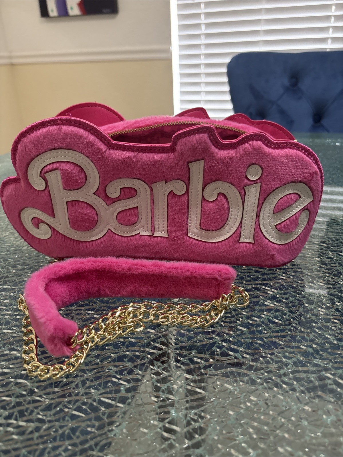 Barbie Mattel Fuzzy Mini Crossbody Bag / Purse