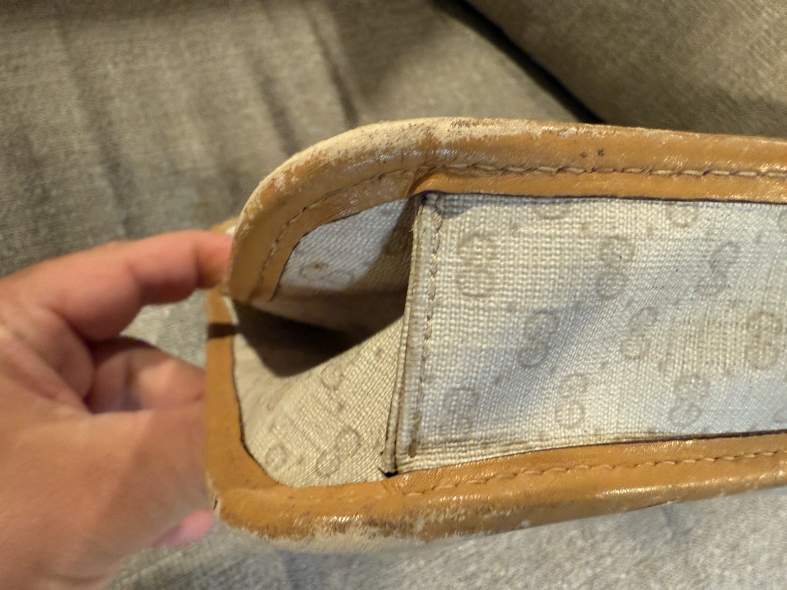 Gucci Ivory Micro GG Attache Briefcase