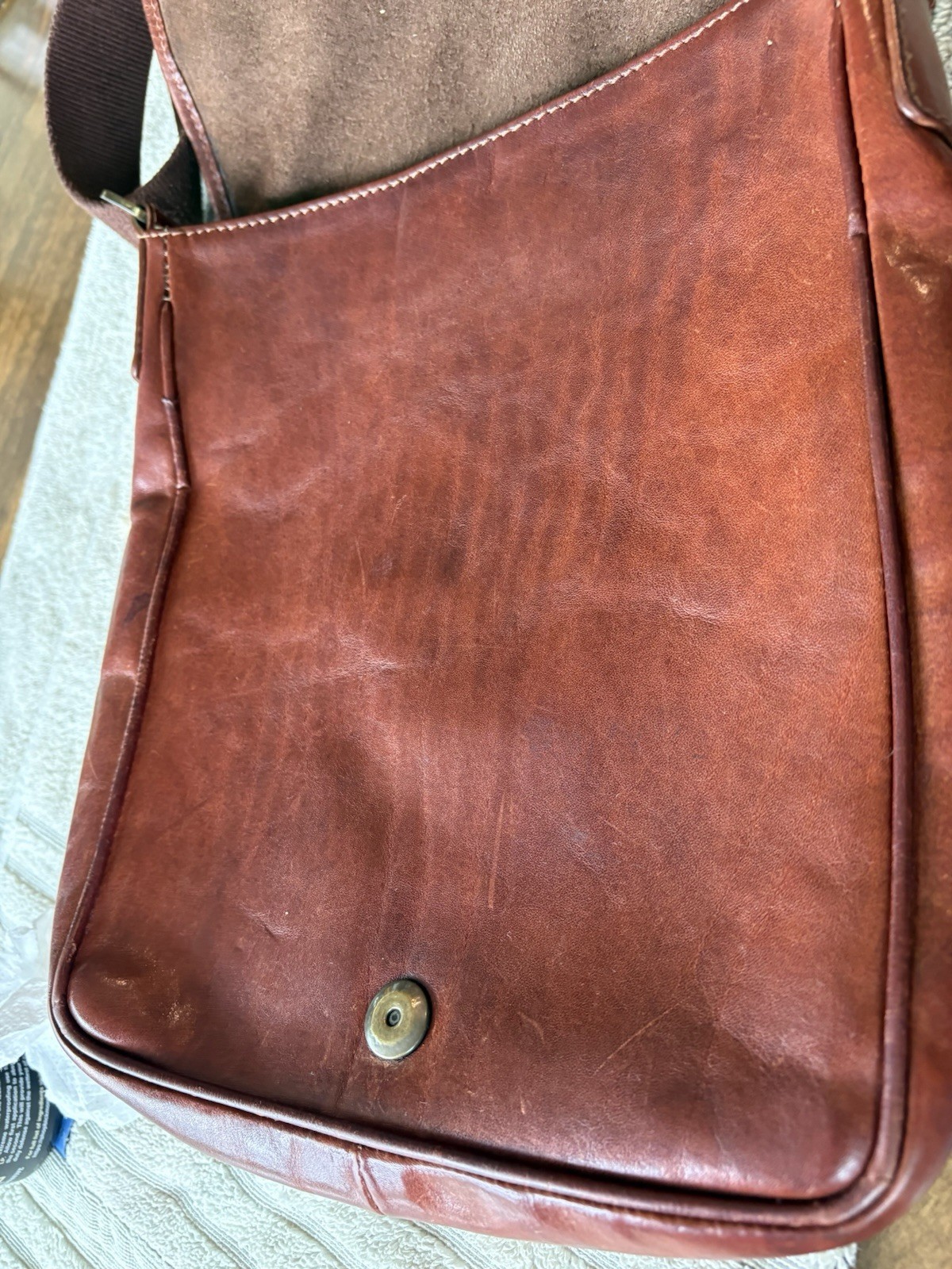 Chiarugi Brown Italian Leather Messenger Bag