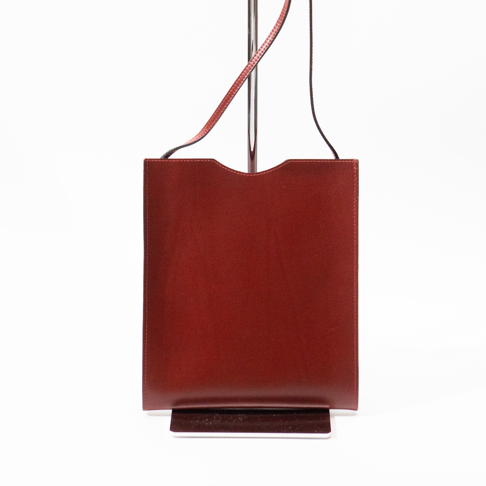 HERMES Onimaitou Pochette Shoulder Bag Box Calf Leather Bordeaux Vintage