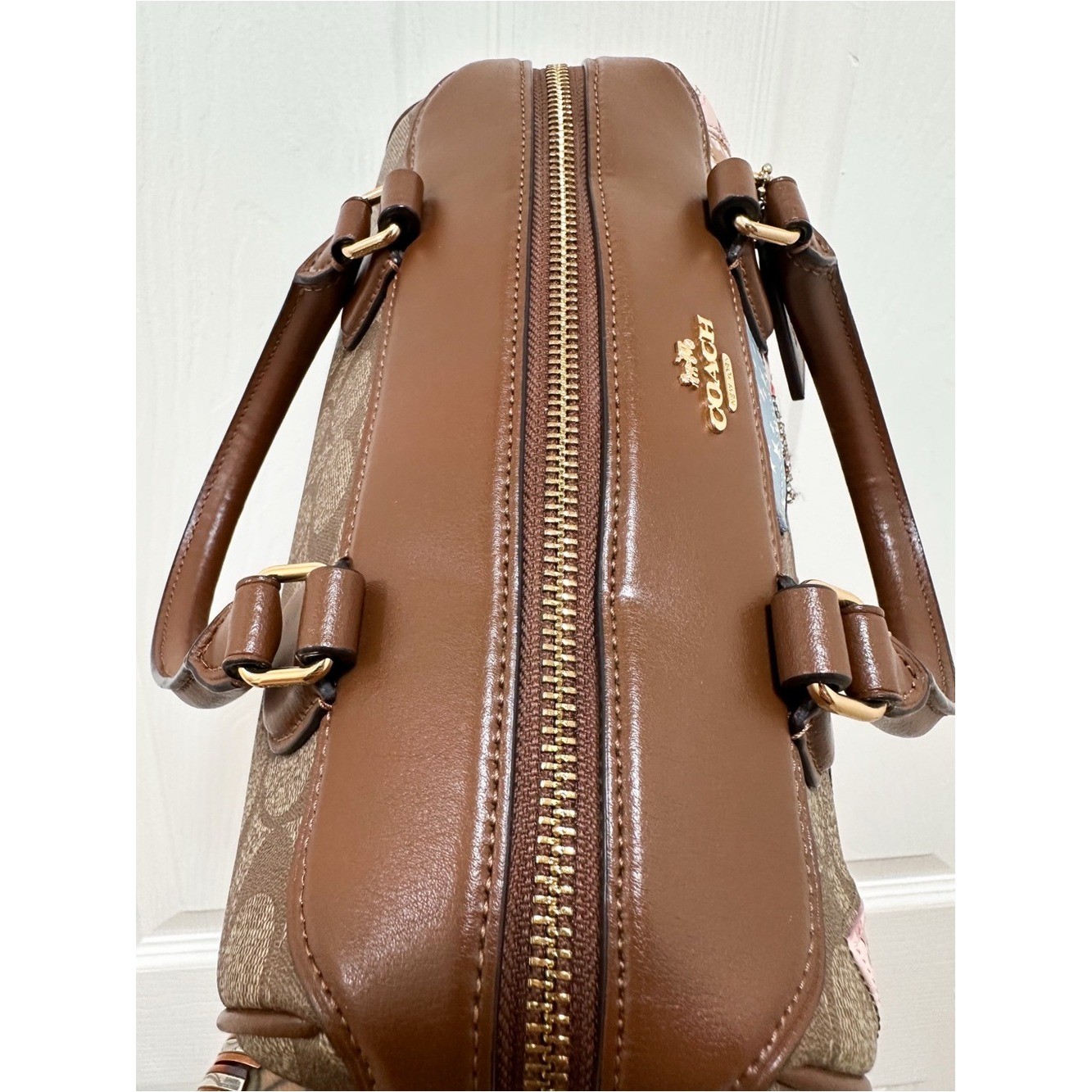 Coach Mini Bennett Star Patchwork Satchel Crossbody Canvas F67370