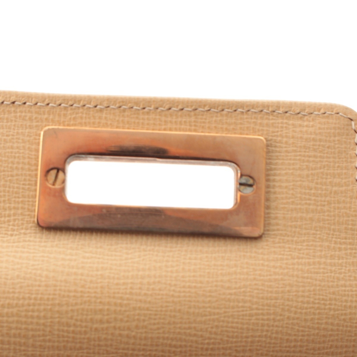 Valextra leather Vintage Center Lock 2-Way Handbag beige
