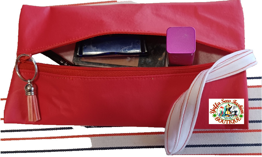 Handmade Lay-Flat Simple Makeup Bags -Flat Makeup Bag Vinyl 4.1/2″ x 8 1/2″