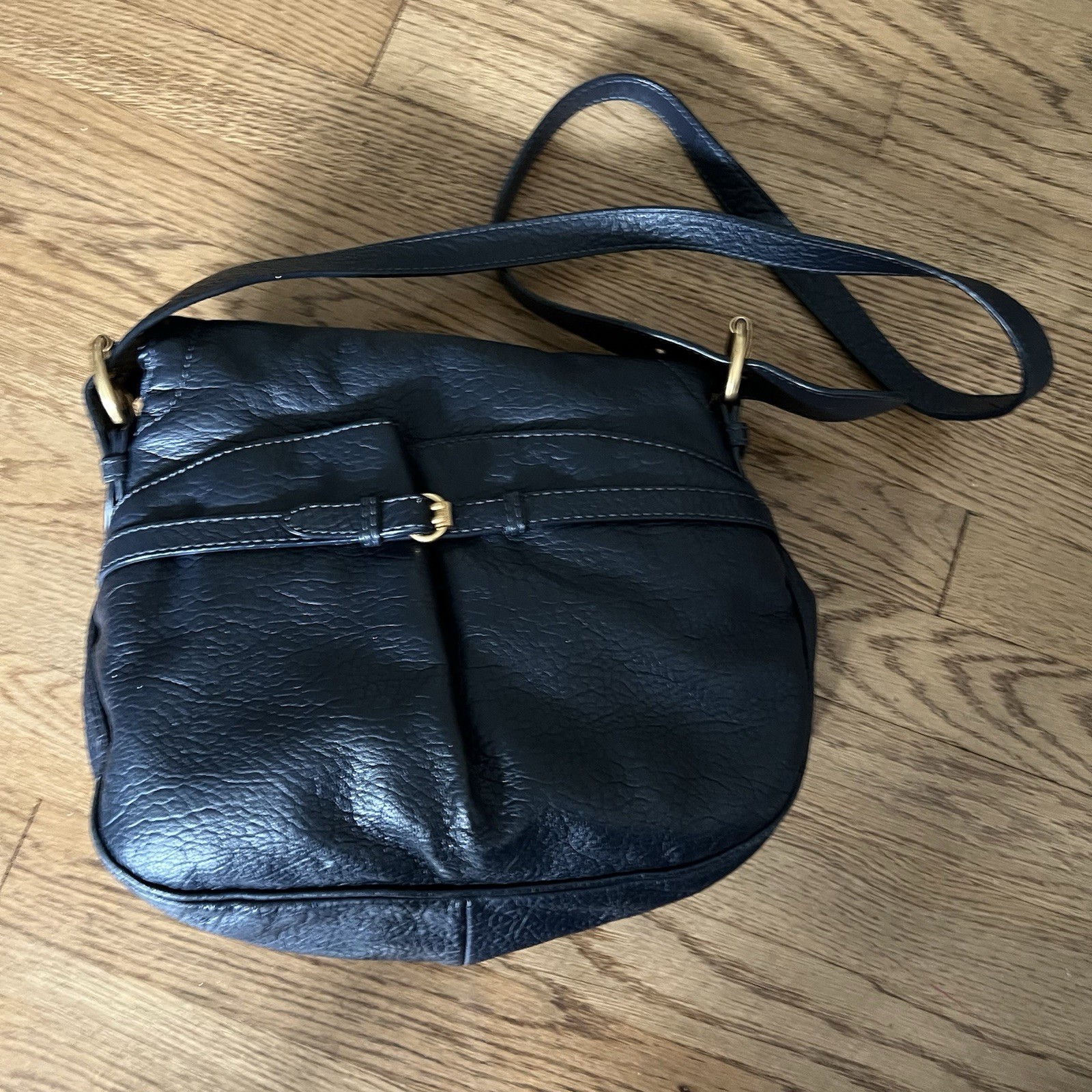 Marc Jacob’s Petal To The Metal Natasha Bird Navy Blue Leather Shoulder Bag