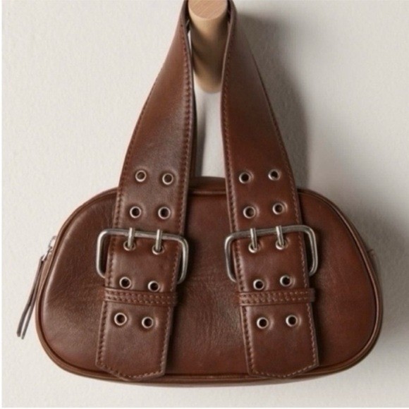 FREE PEOPLE Say Yes Satchel Bag, expresso Brown, Sheep Leather, *NWOT*