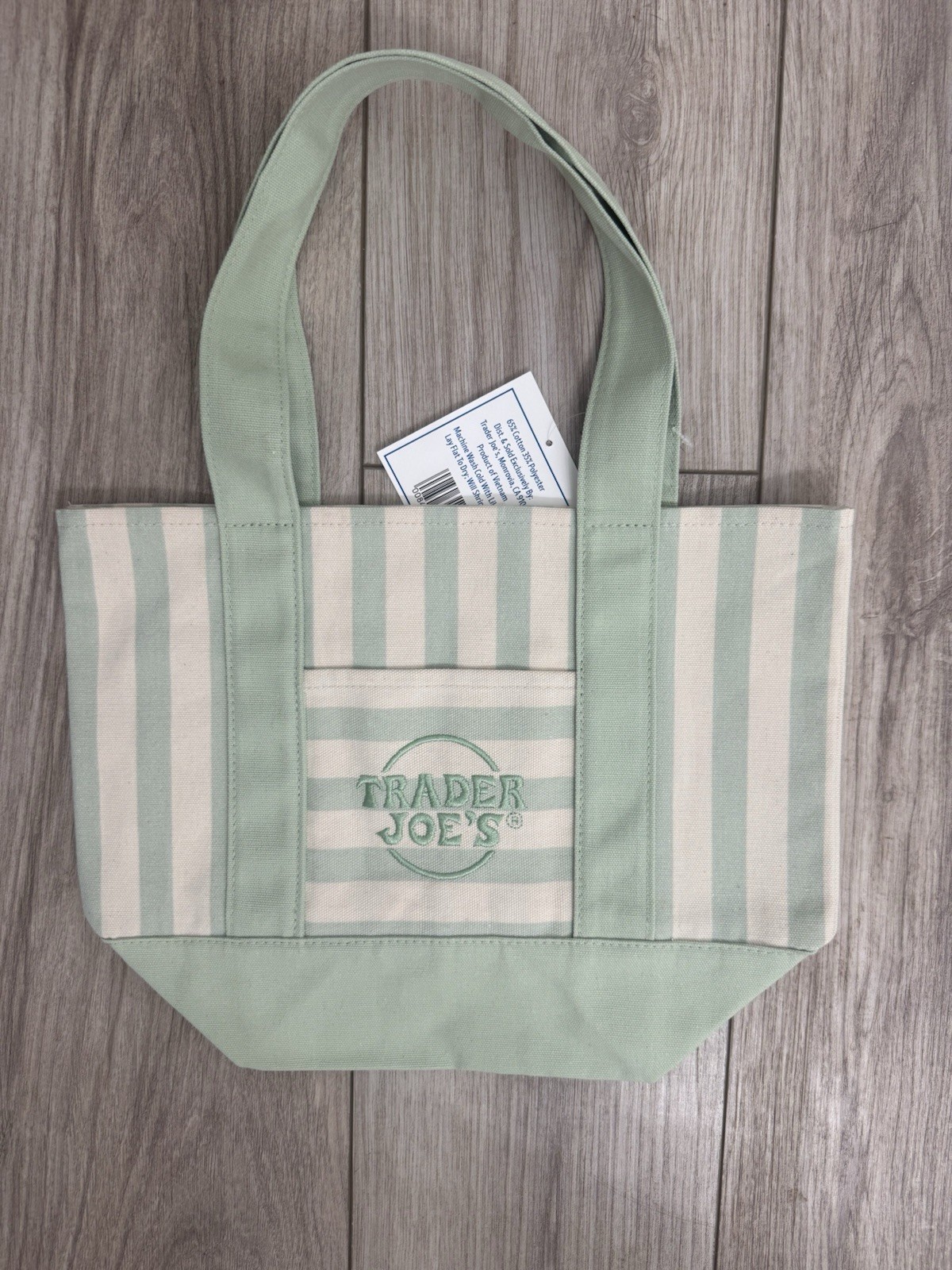 Trader Joes Mini Totes Striped Pastel Set Of 4 Brand New With Tags