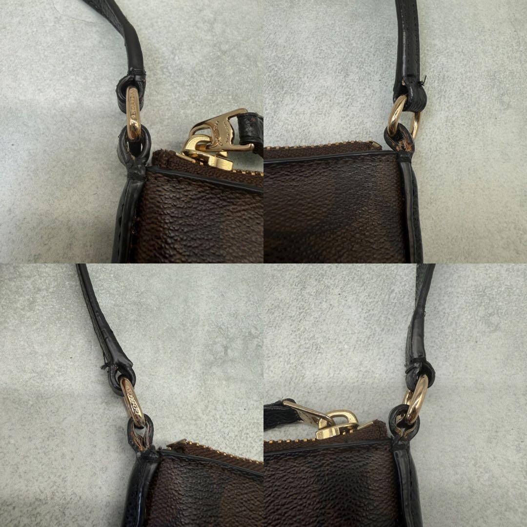 COACH Beige PVC Signature Crossbody Bag Womens Gold Hardware F35940 Authentic