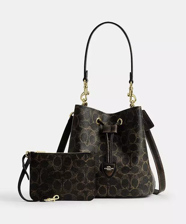 Coach Rowan Loved Bucket Bag w/ Detachable Crossbody Strap & Pouch NWT