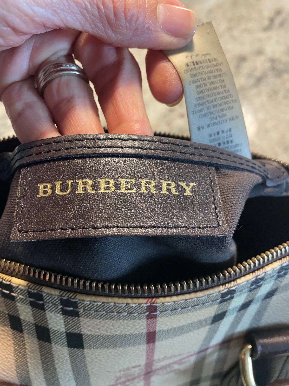 Burberry Nova Check Satchel Handbag Brown /Burberry Nova Check Satchel Handbag