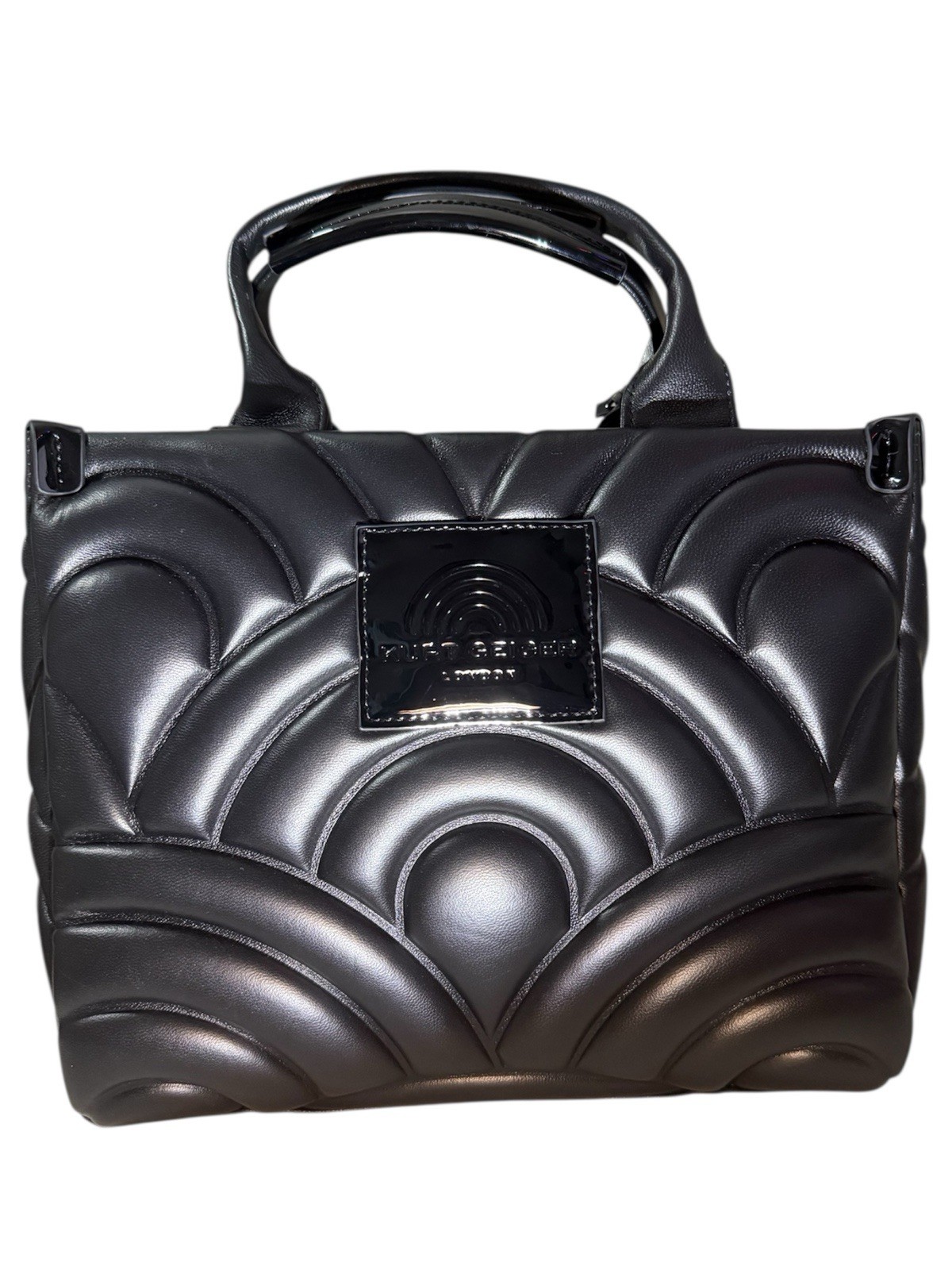 Kurt Geiger London Small Southbank Puff Leather Tote Black NWT $245