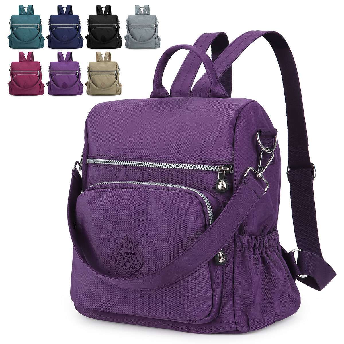 Waterproof Backpack Women Purse Nylon Shoulder Rucksack Small School Travel Bag
