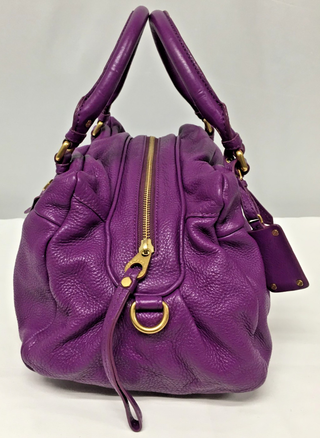 Purple Marc by Marc Jacobs Classic Q Baby Groovee Leather Bag