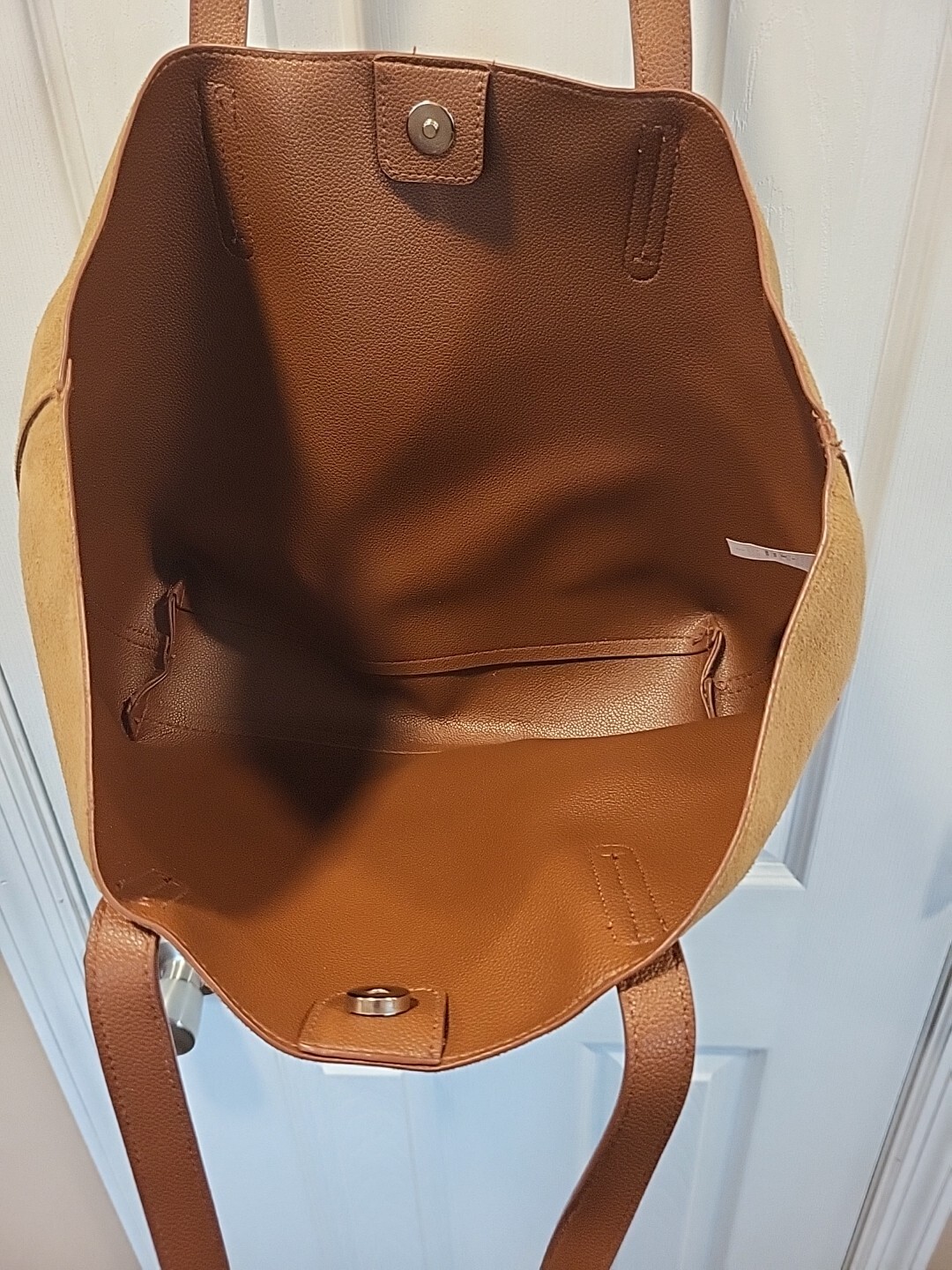 Womens Large Non Leather Purse Brown