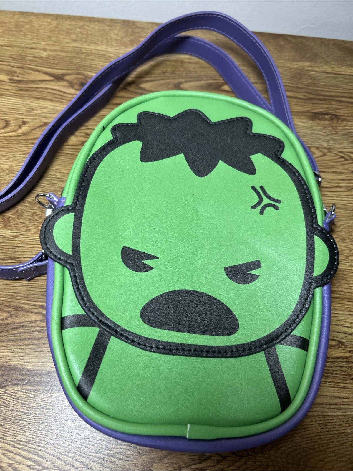 MARVEL Buckle Down Hulk Hero Crossbody Green/Purple
