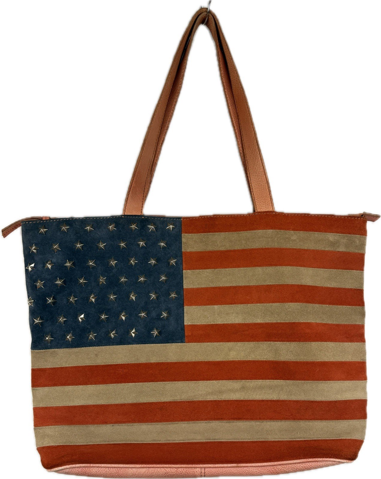 Scully American Flag Leather Tote/Purse/Messenger Bag