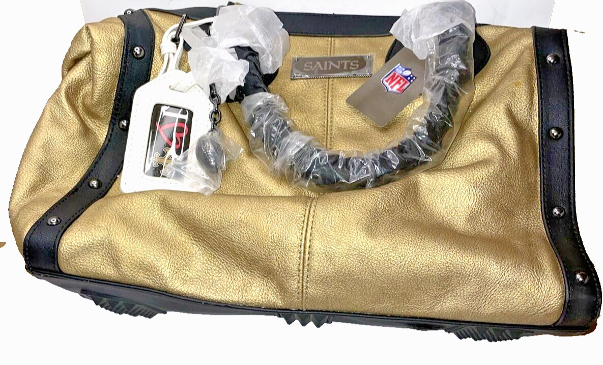 NFL NEW ORLEANS SAINTS Suite Team Duffel Satchel Hand bag 14x5x10 Little Earth