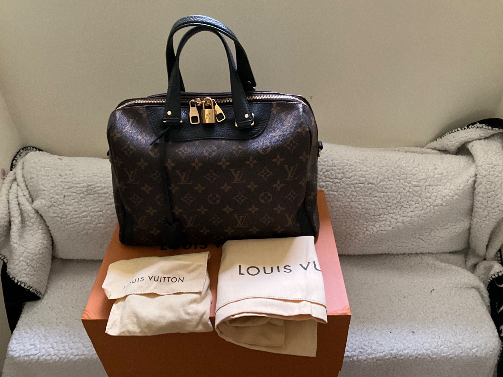 Louis Vuitton Retiro Tote NM Black/Brown Canvas