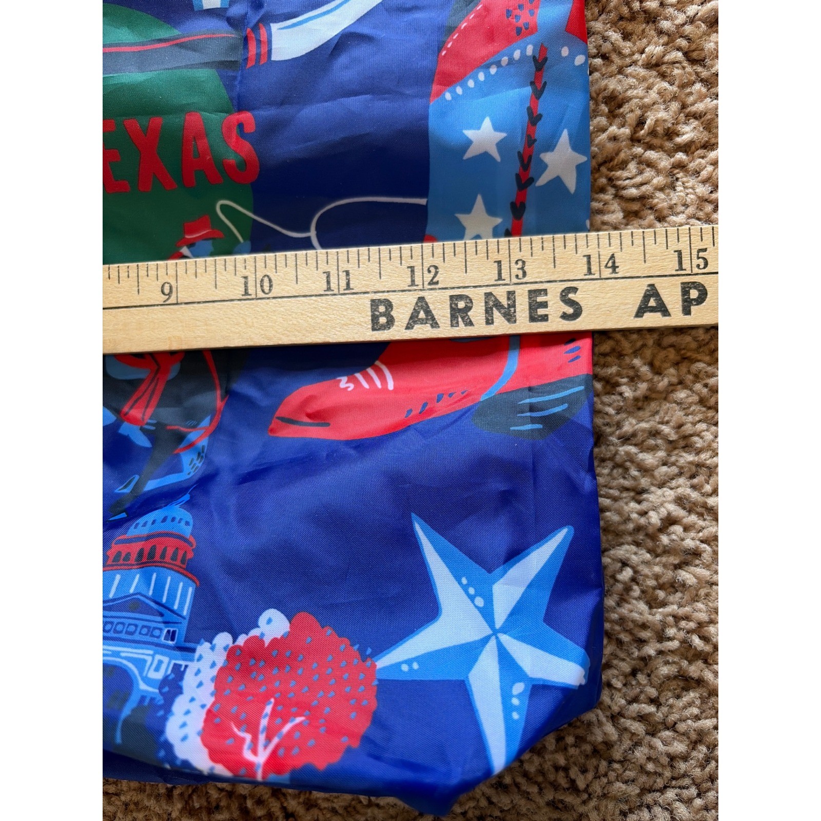 Starbucks Discovery Series TEXAS Blue Reusable Nylon Tote Bag Cowboy Graphics