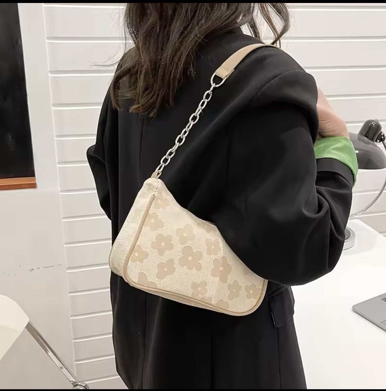Fashion Felt Shoulder Bags for Women Small Casual Underarm Bag Female Hand