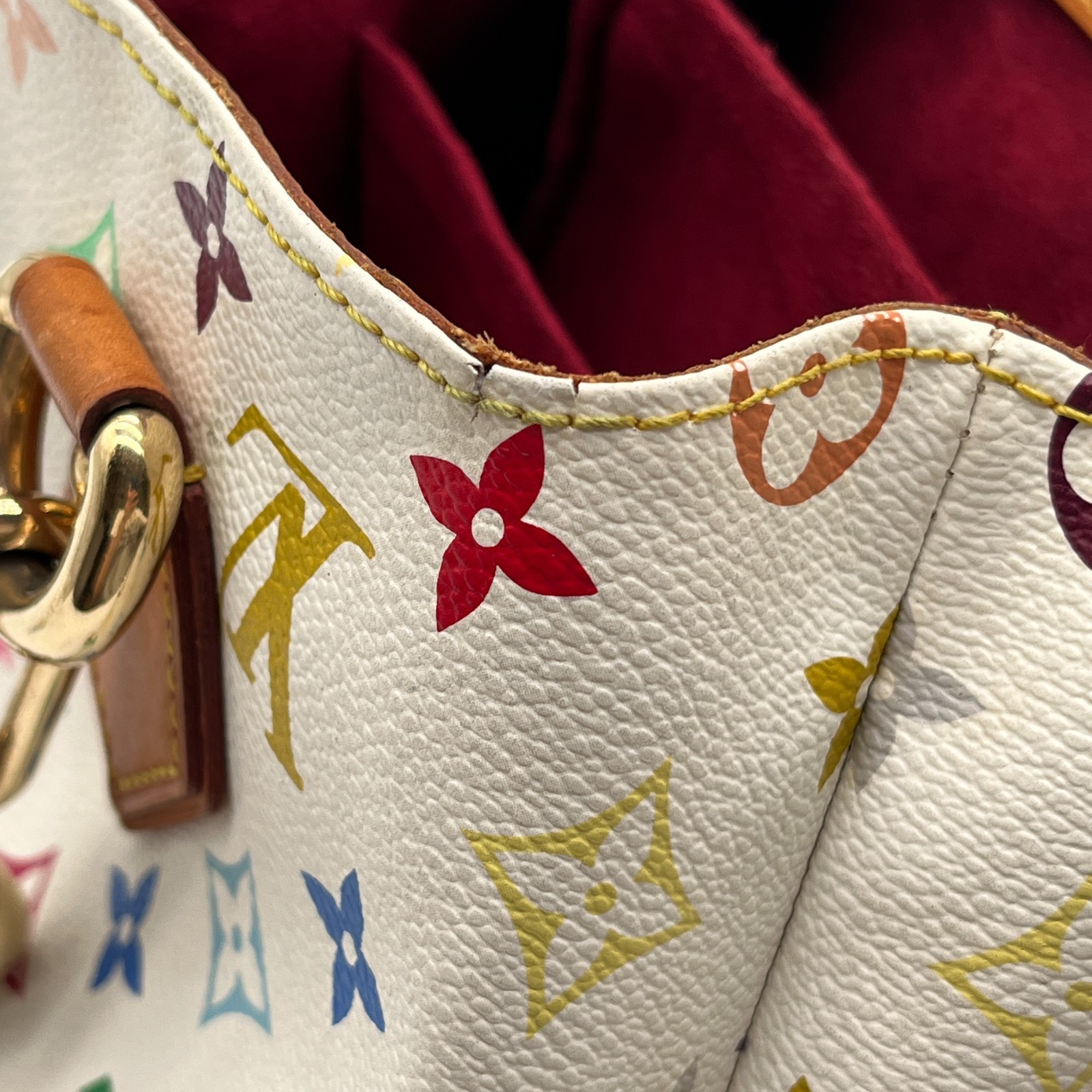 LOUIS VUITTON Audra Takashi Murakami Limited Multicolor Handbag Authentic Japan