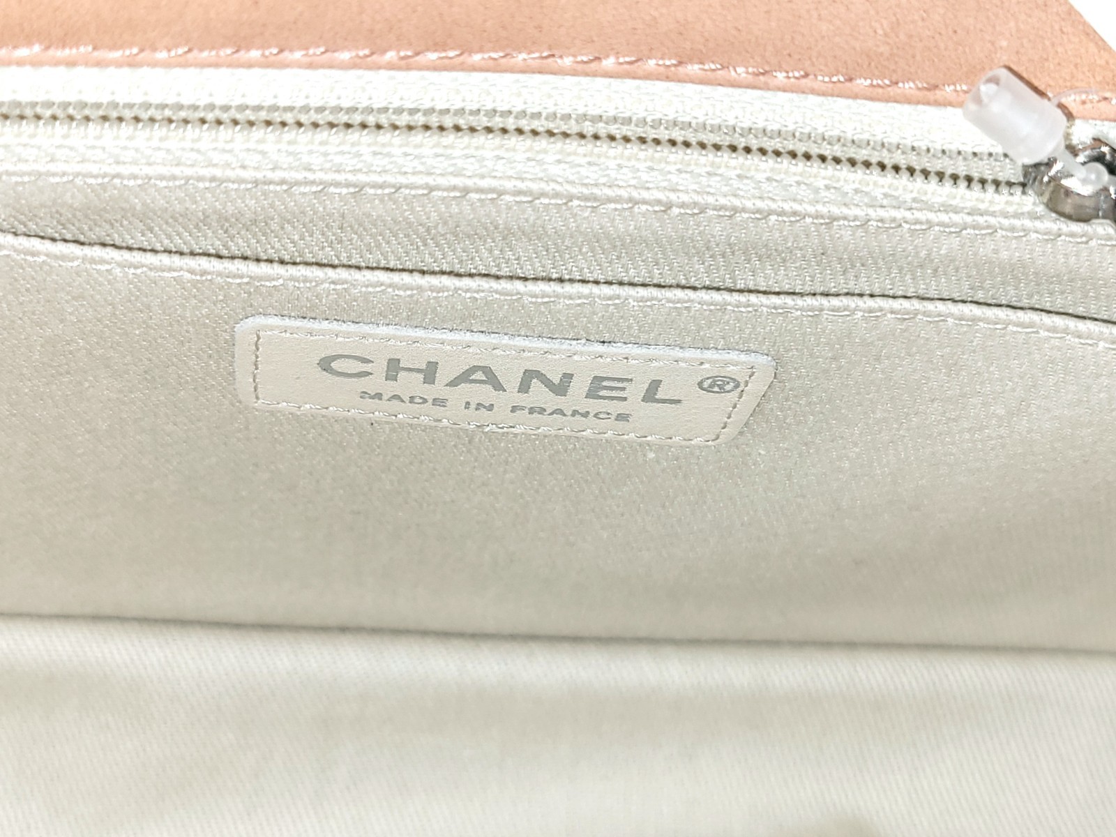 CHANEL Flap Bag Orange Tan Calfskin Chain Strap East West Shoulder NWT Box