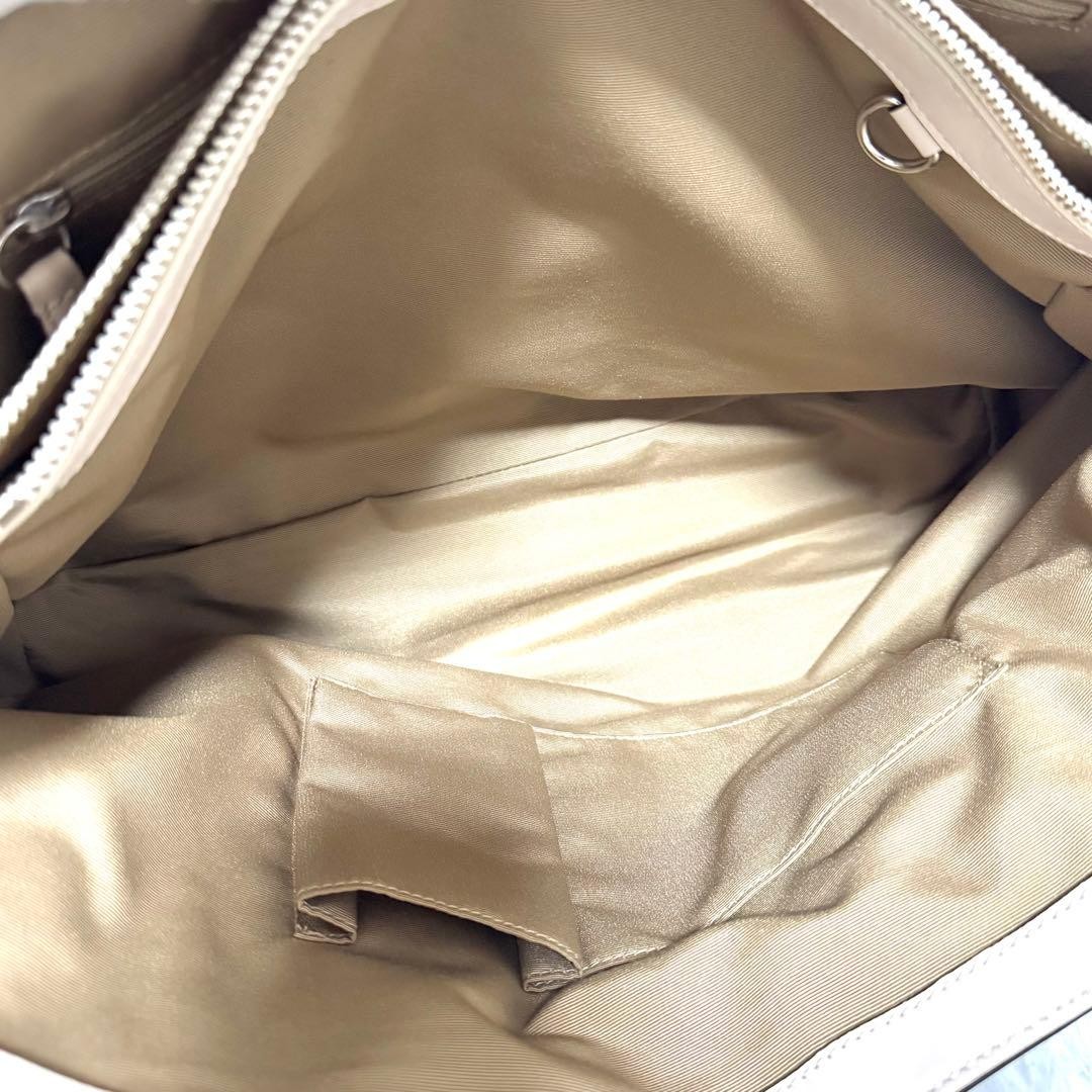 COACH Soho Leather Tote Bag 23cm x 46cm Large Capacity White