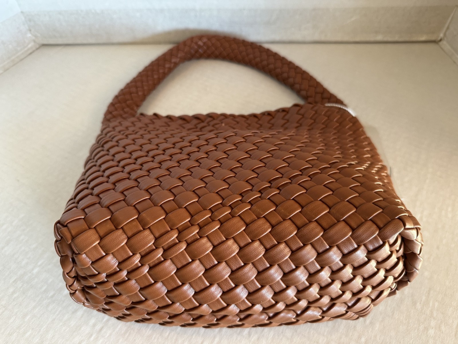 WORTHINGTON Woven Brown Faux Leather Hobo Bag Purse with Crossbody Strap – NWT