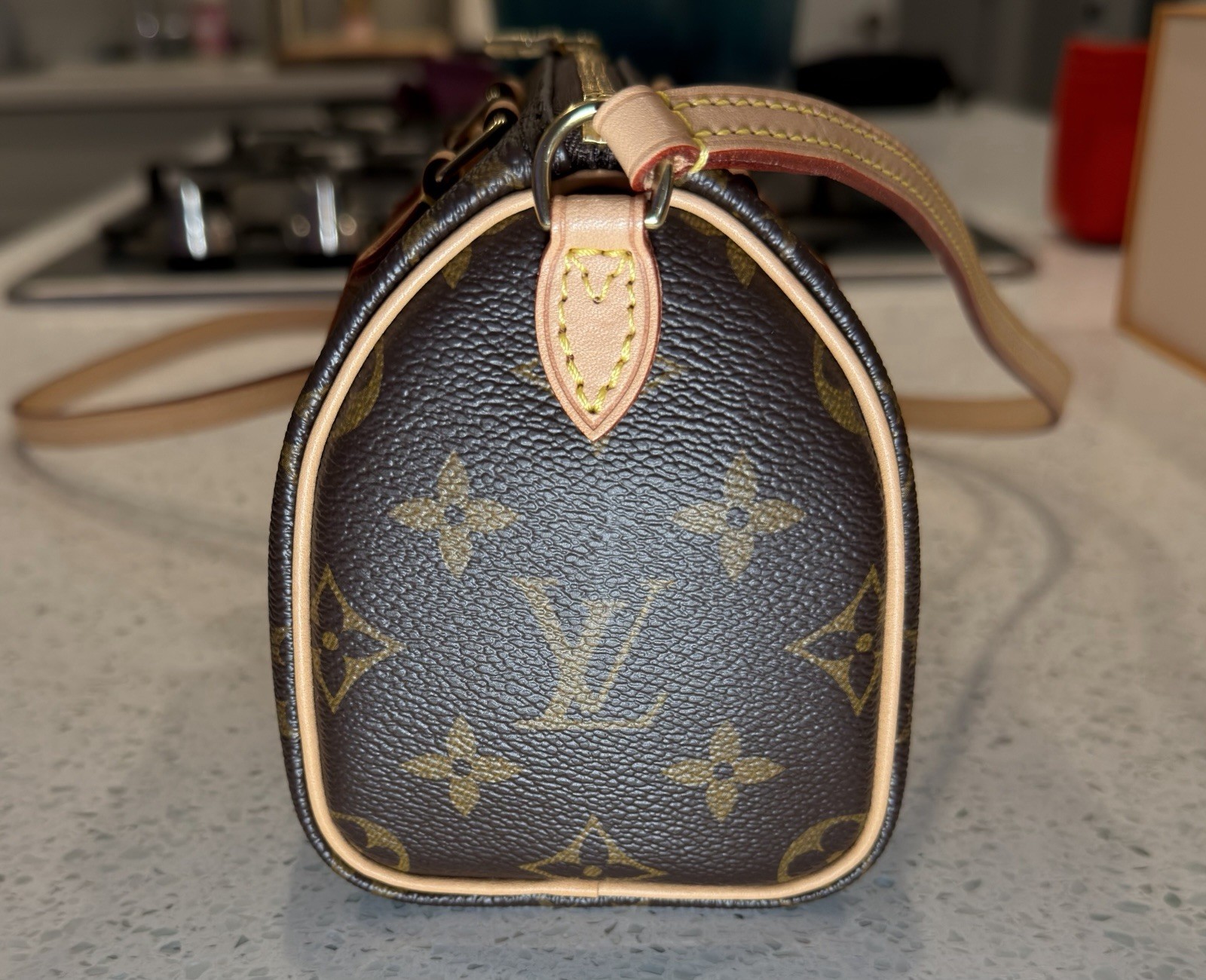 Louis Vuitton Monogram Nano Speedy 1.0 Fixed Strap Pristine Condition