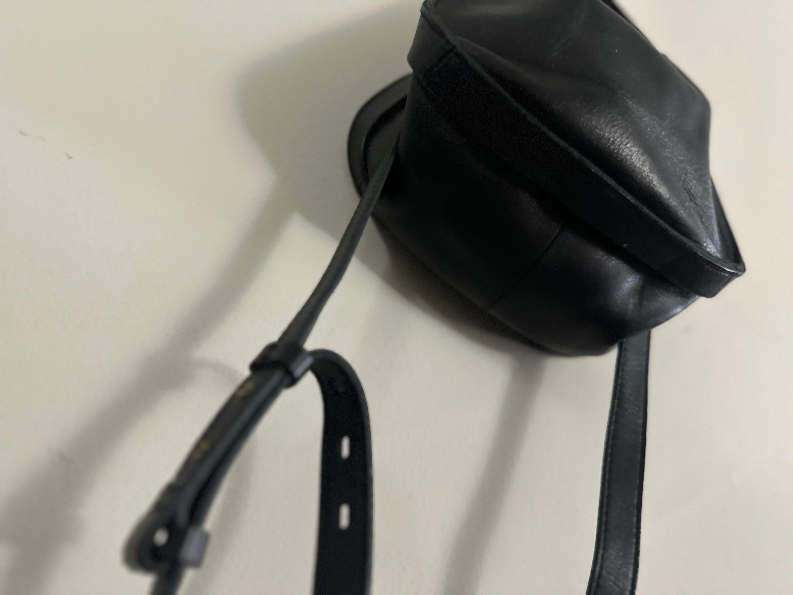 Madewell leather black crossbody bag preppy chic minimalist classic work boho S