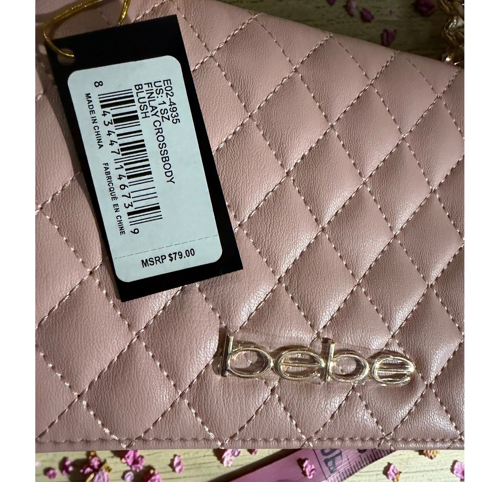 Bebe – Pink Quilted Crossbody/Handbag