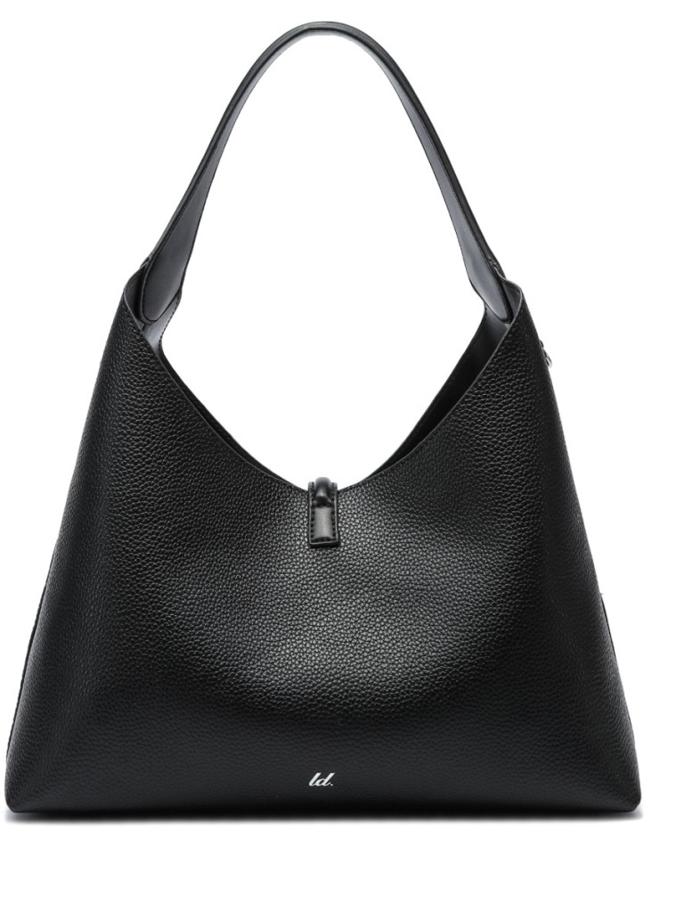 Like Dreams Sienna Hobo Pebble Shoulder Bag Black Silver