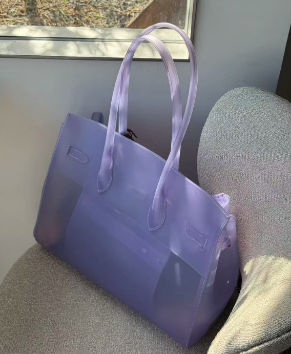 Jelly Firkin Tote Bag Women Y2k Summer Candy Color New TPU.ver Medium Size