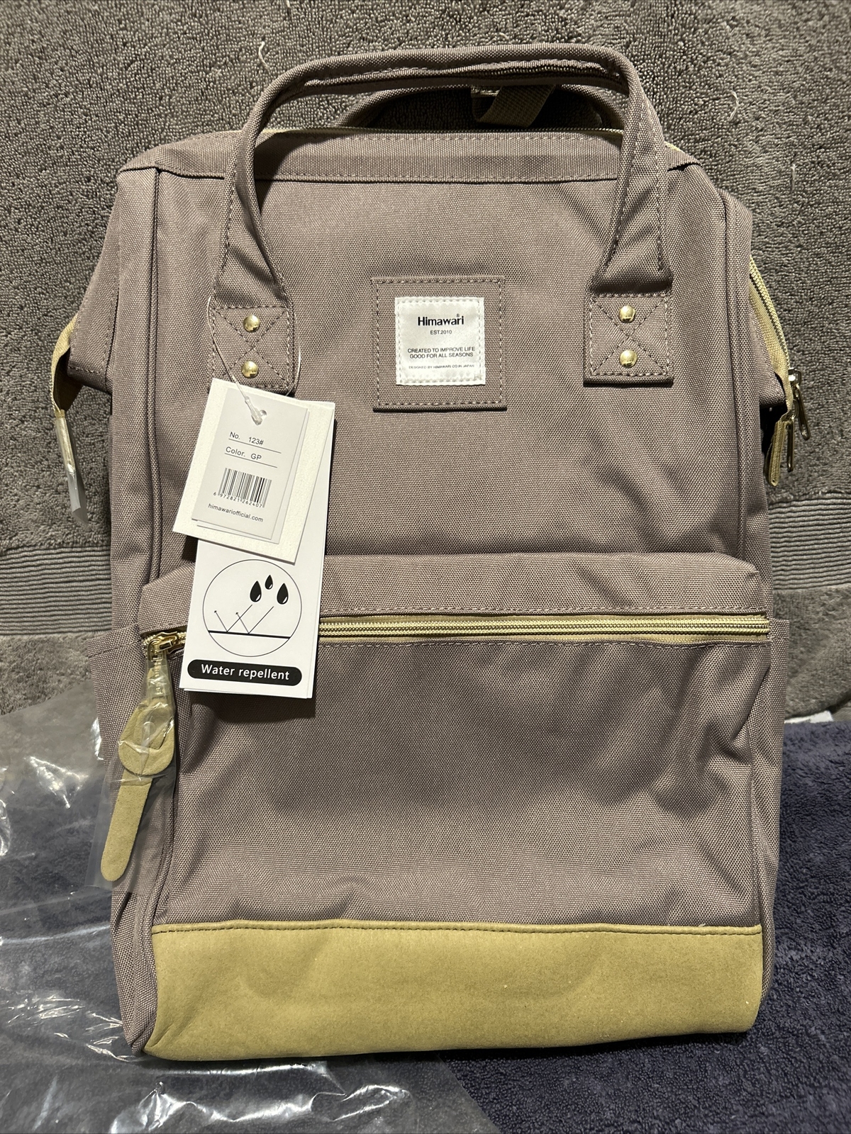 Himawari Laptop Backpack Travel Case Bookbag USB Charging Port DK – Gray/Purple