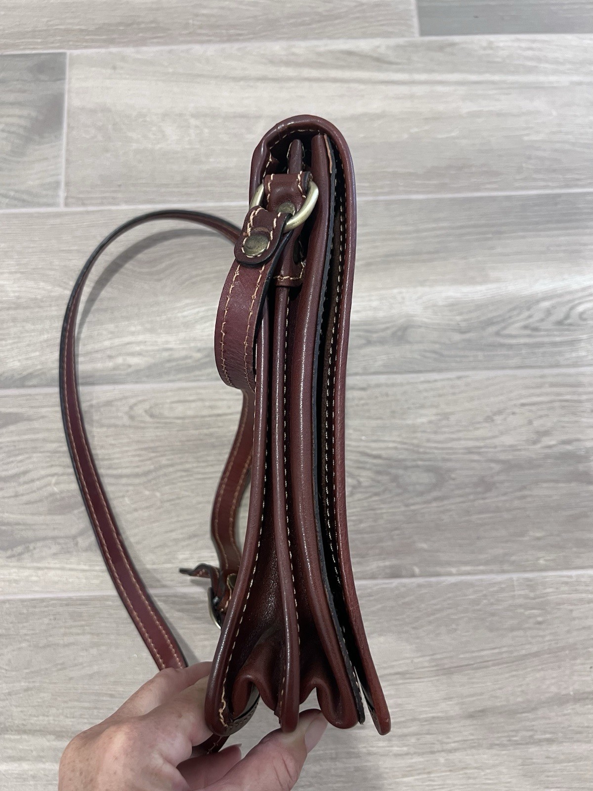 Vera Pelle Leather Fine Crafted Artisan Crossbody Italy Purse Messenger Bag