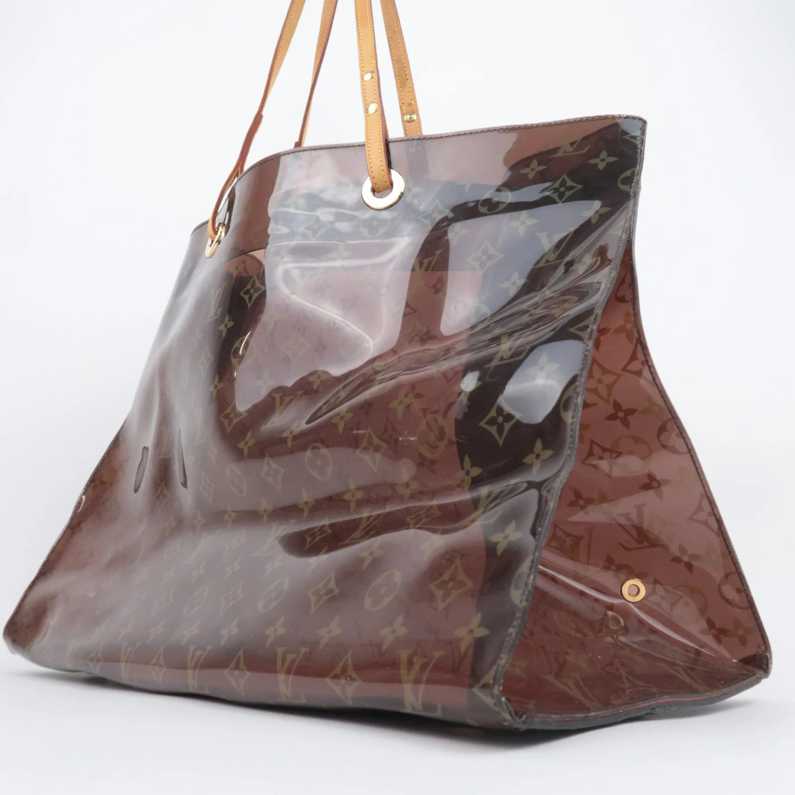 Louis Vuitton Monogram Vinyl Cabas Cruise Tote bag Gold HDW M50500 Authentic