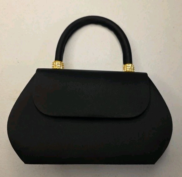 Elegant Black Silk Evening Purse