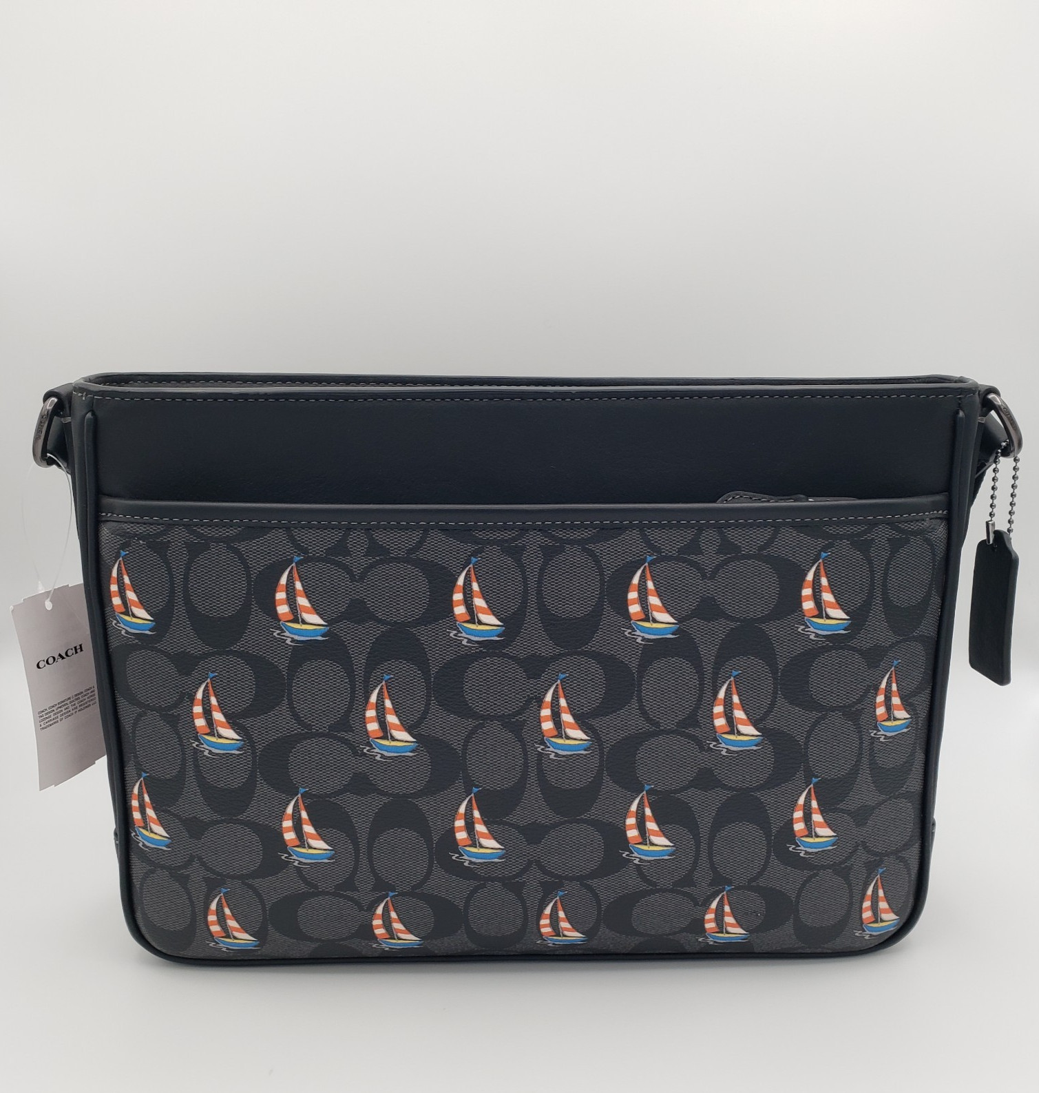 Coach District Crossbody Bag In Signature Canvas With Sailboat Print CT898