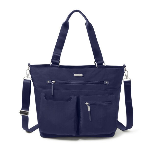 Baggallini Any Day Navy Blue Travel Tote Bag w/ RFID Phone Wristlet NEW NWT