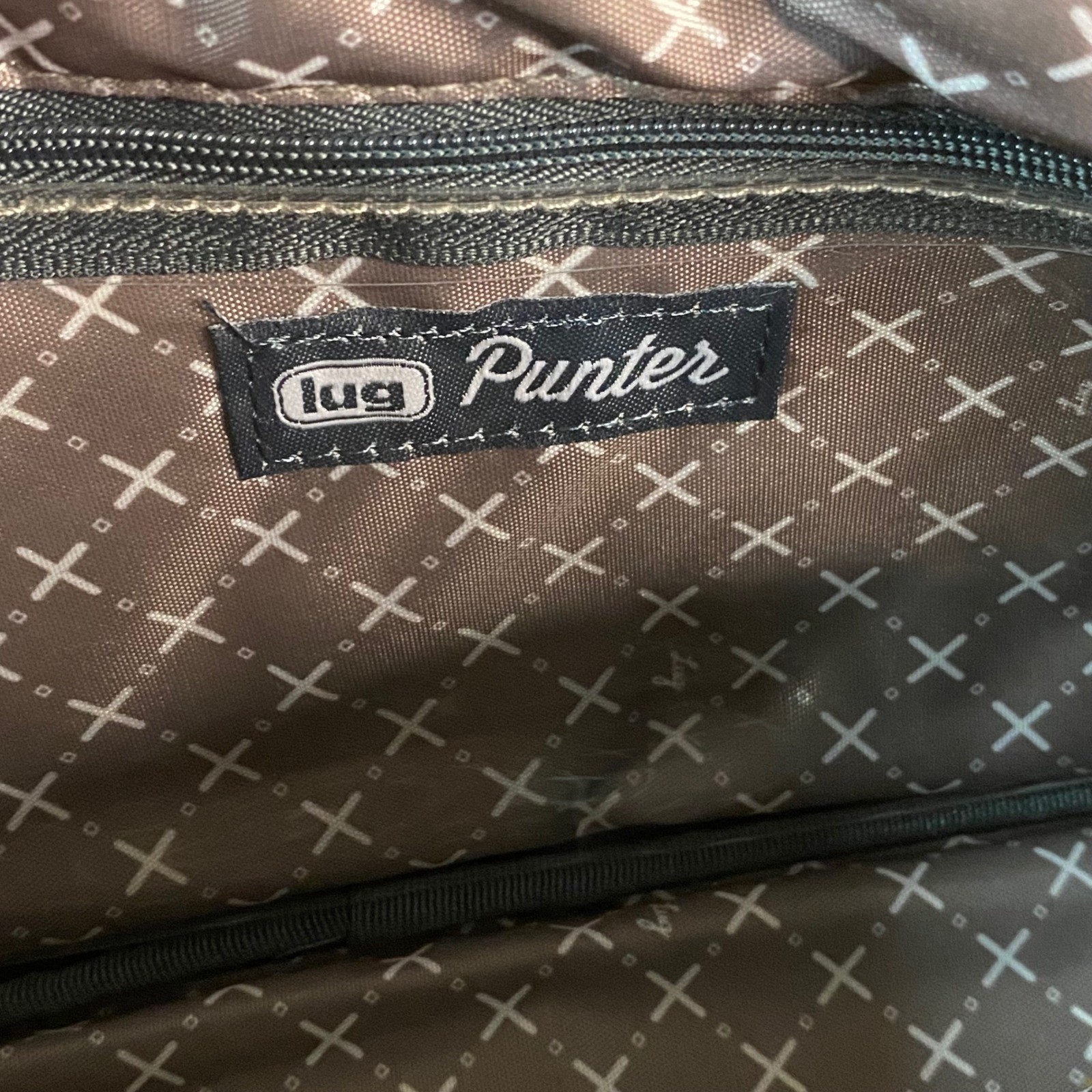 Lug Avion & Punter Quilted Tote Bag Set Sparkle Bottom Gray Travel Weekender EUC