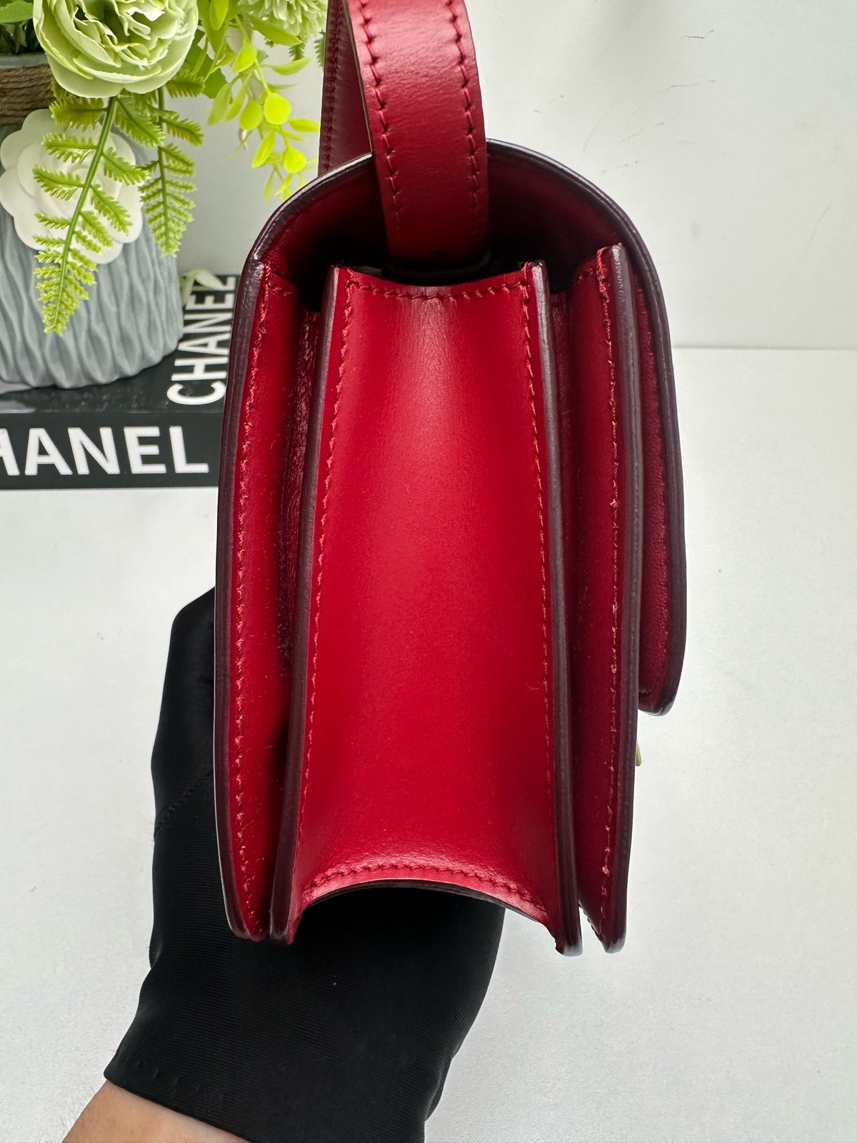 Celine Classic Box Small Red Smooth Calfskin Shoulder & Crossbody Duty Paid