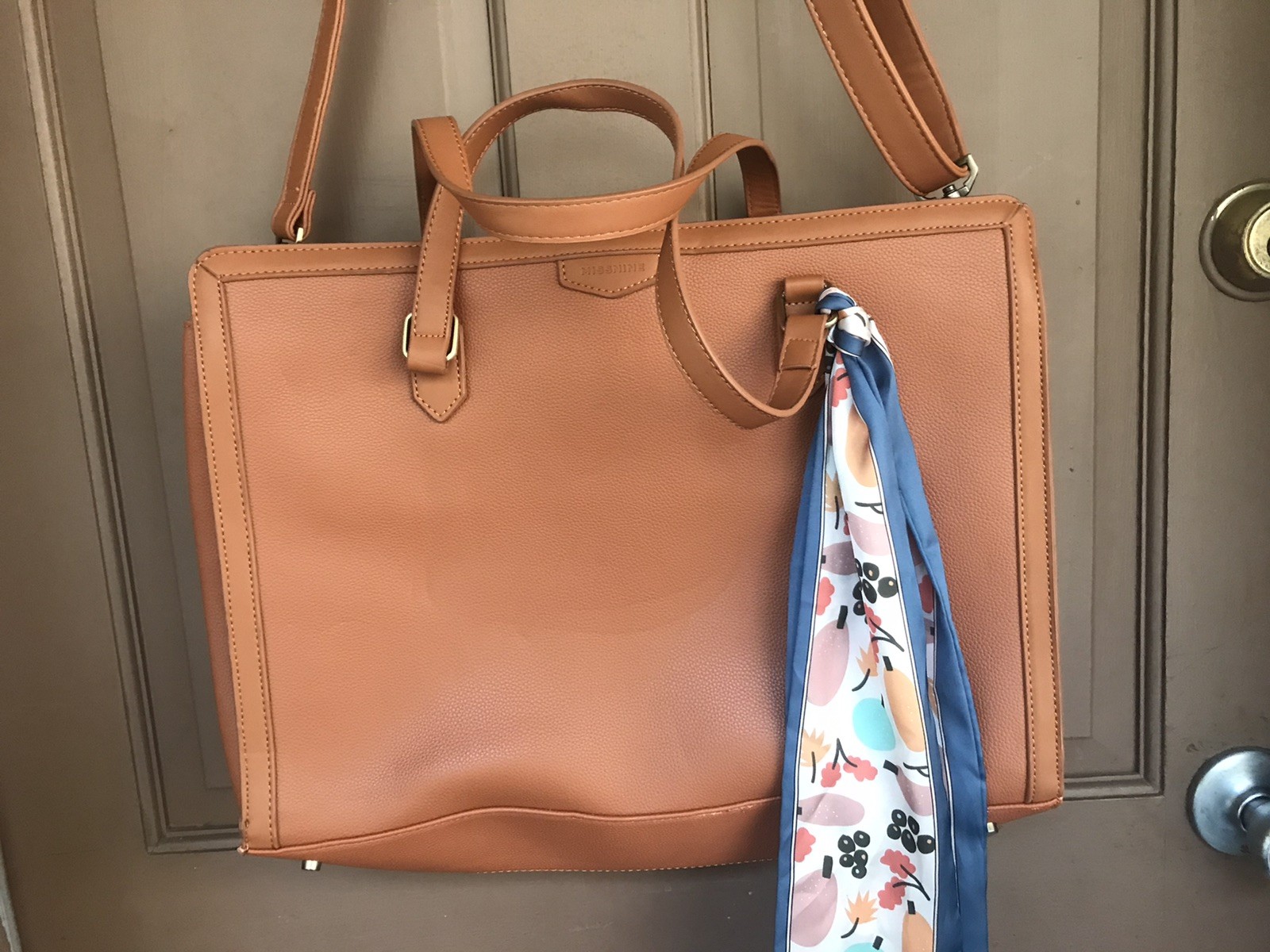 Missnine Laptop Tote Bag for Women 16 Inch Leather Work Bags Teacher Computer