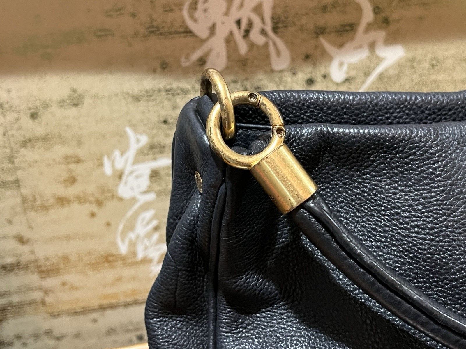 Marc Jacobs Black Too Hot To Handle Hobo Handbag Shoulder Bag Purse Leather