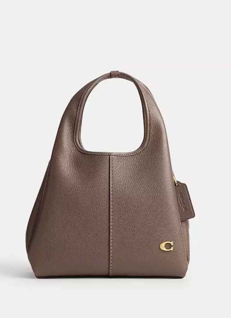Coach LANA23 Dark Stone Leather Crossbody 2-Way Shoulder Bag CM545