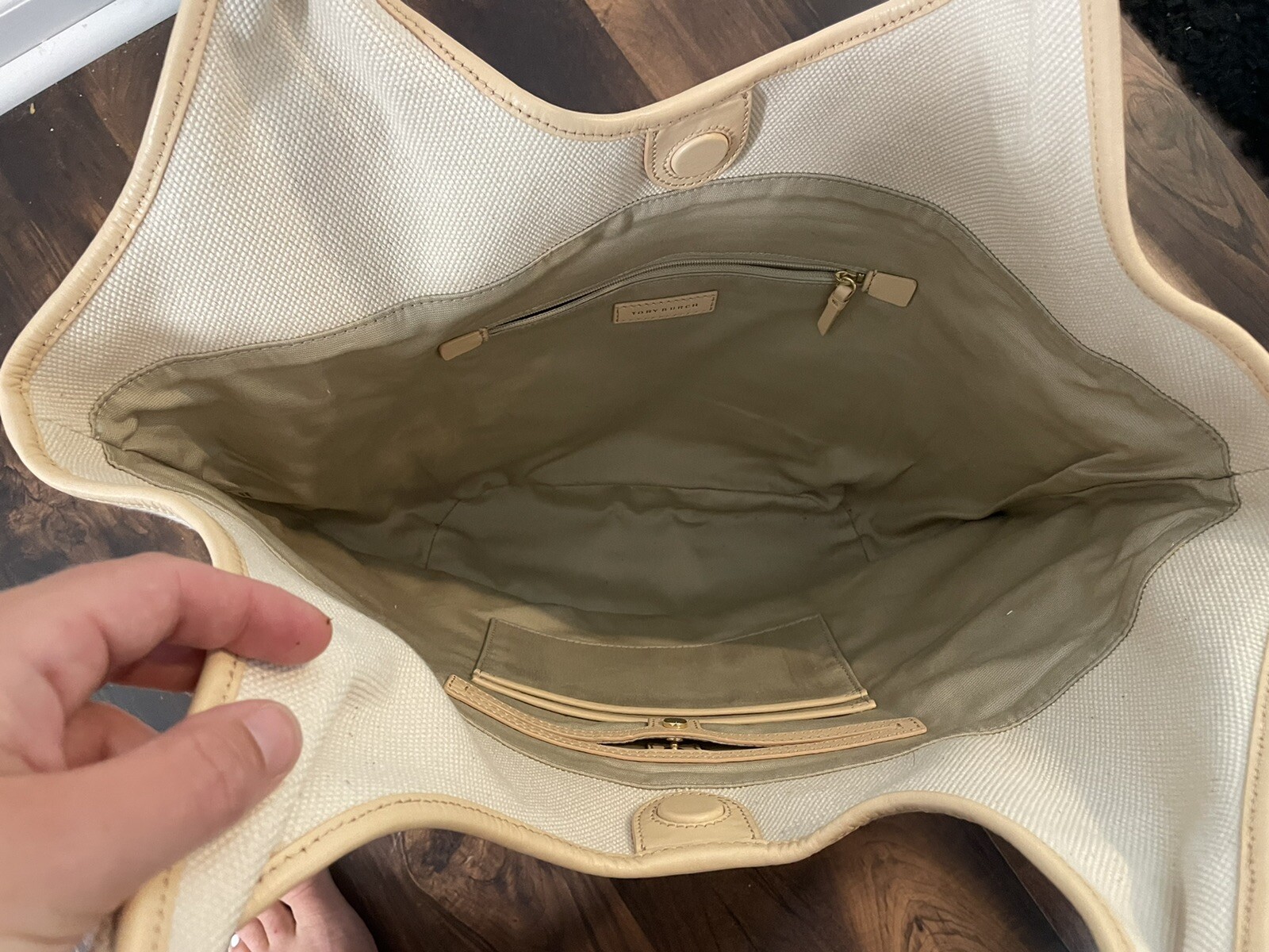 Tory Burch Summer Slouchy Hobo Natural/Juniper Berry Multi-Color Tote Bag-nice!