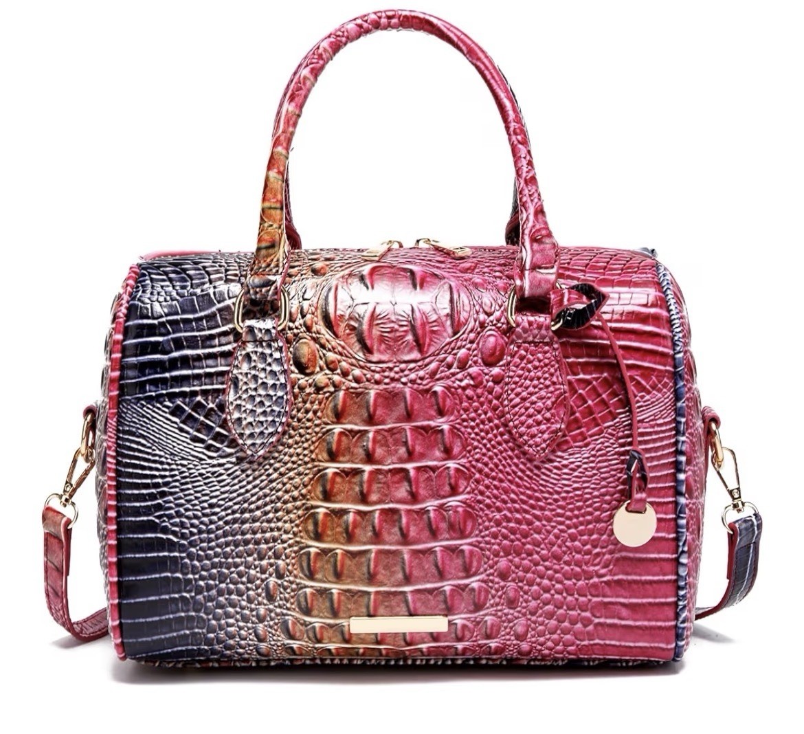 Crocodile Pattern Handbag & Purses Set Multi-functional Vintage Top Handle Purse