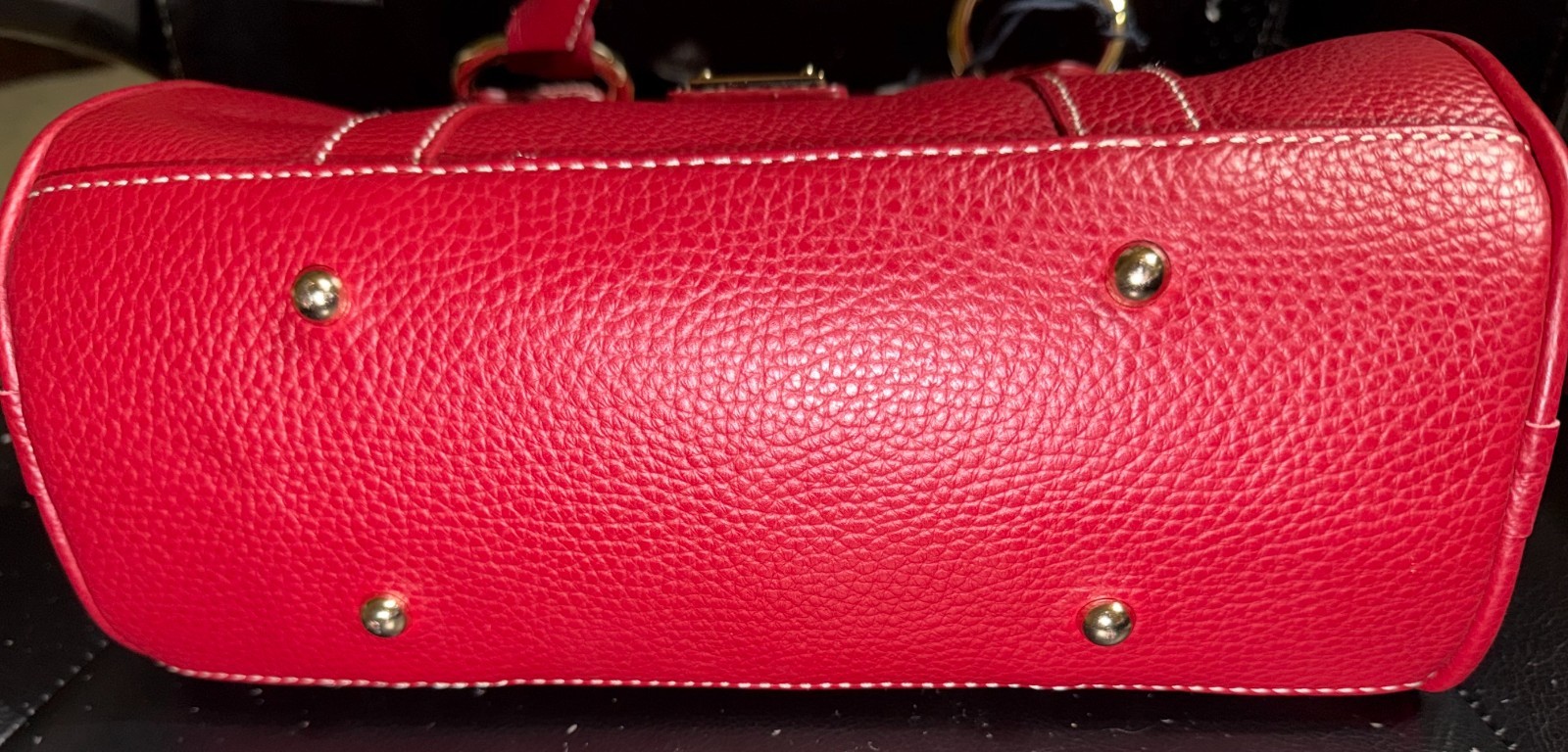 Dooney & Bourke Lucca Pebble Grain Leather Satchel with Pocket | Red | With Tags